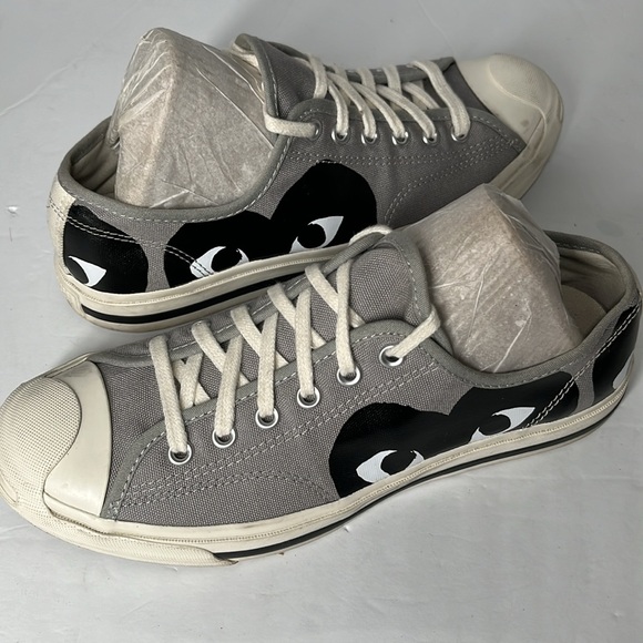 COMME DES GARÇONS PLAY X JACK PURCELL 'DRIZZLE BLACK' SIZE MEN 7 - Picture 7 of 7